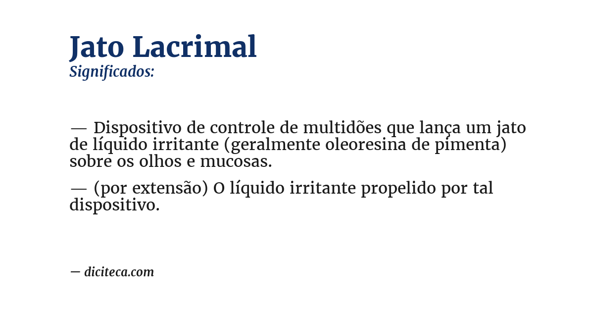 Significado de jato lacrimal