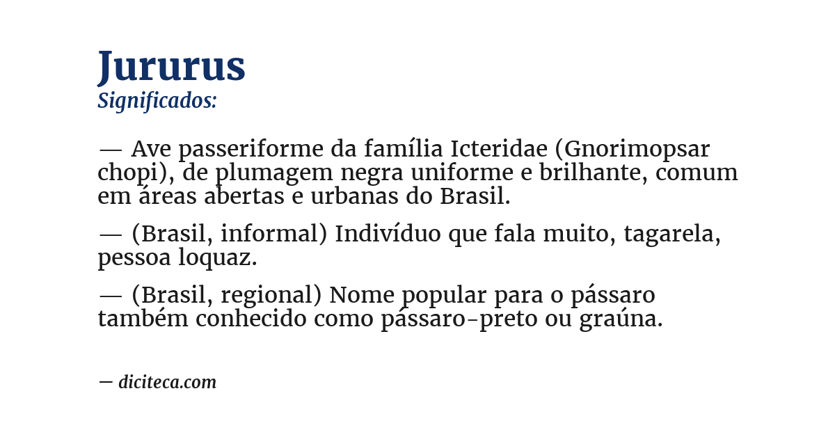 Significado de jururus