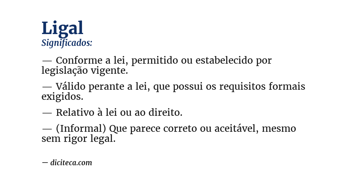 Significado de ligal