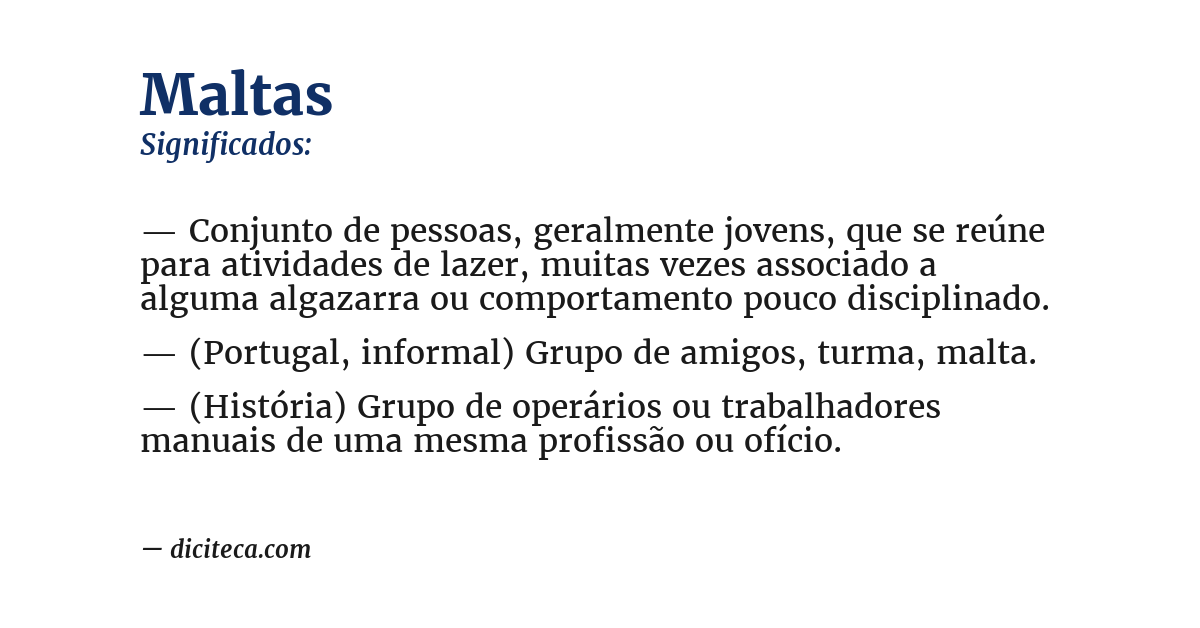 Significado de maltas