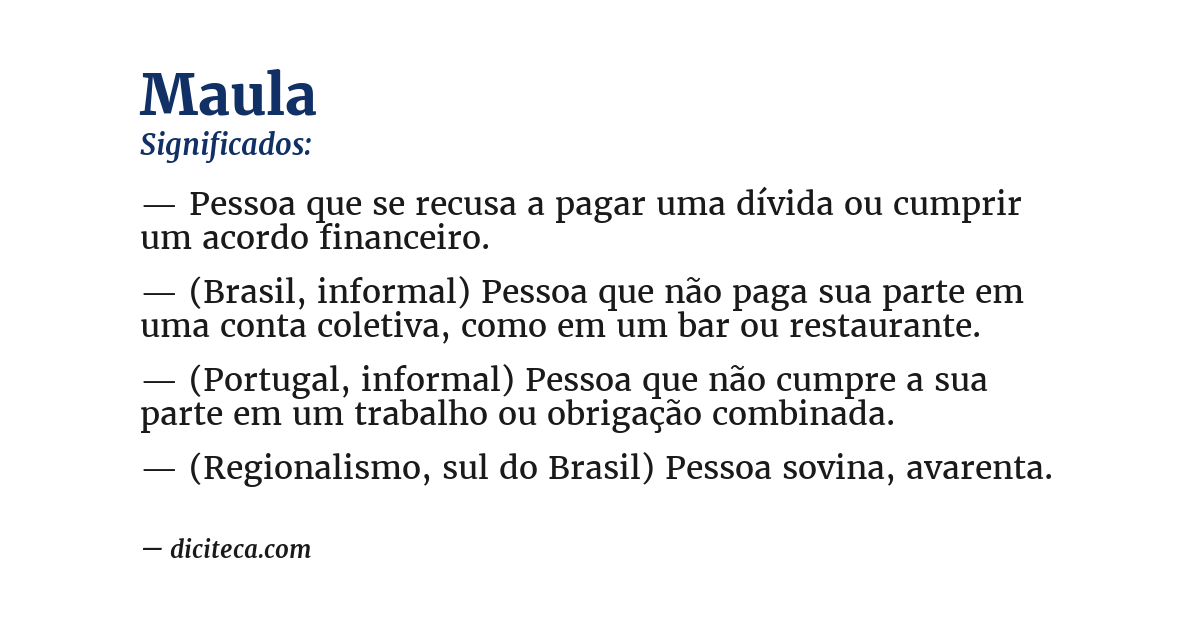 Significado de maula