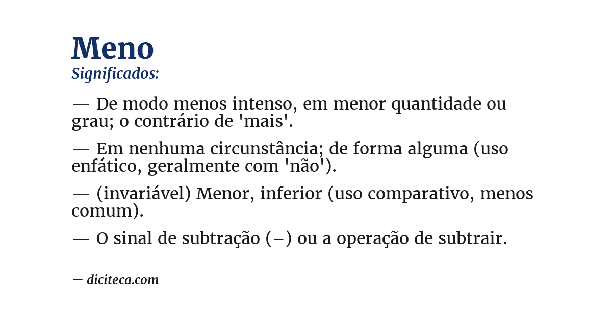 Significado de meno