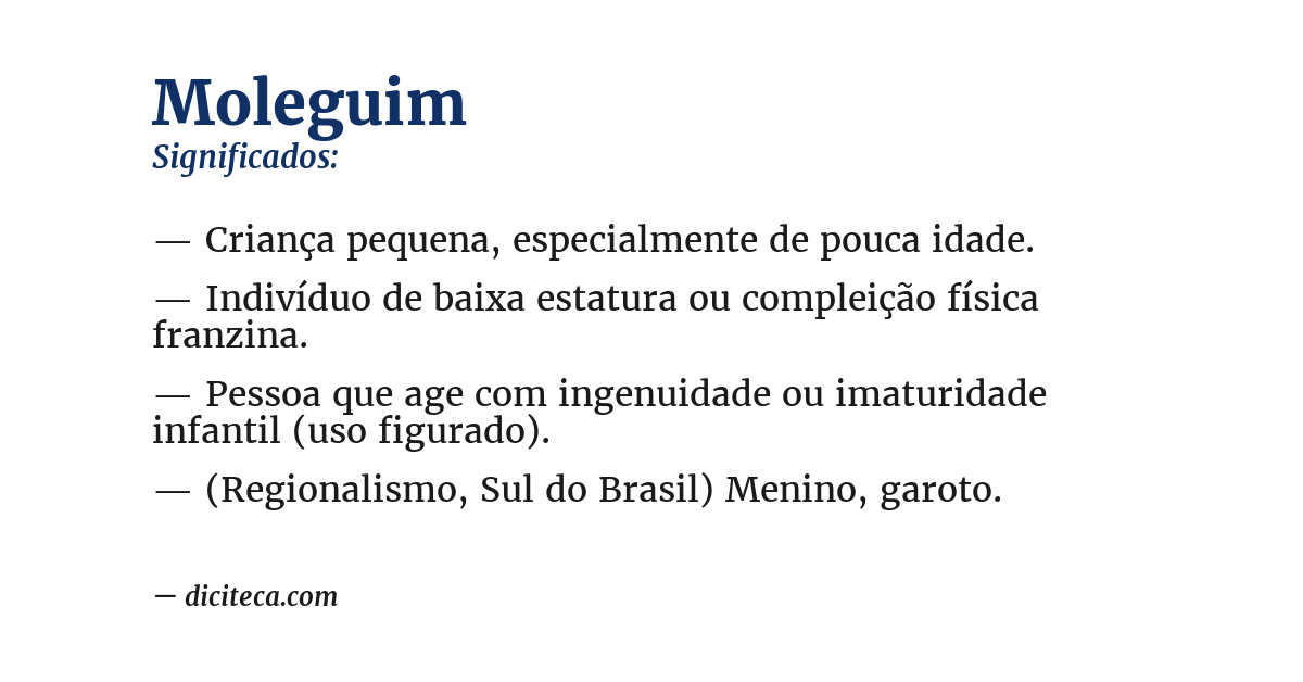 Significado de moleguim