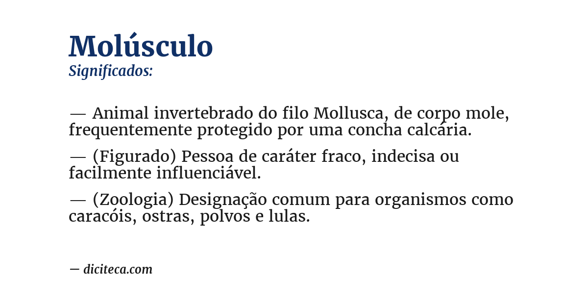 Significado de molúsculo