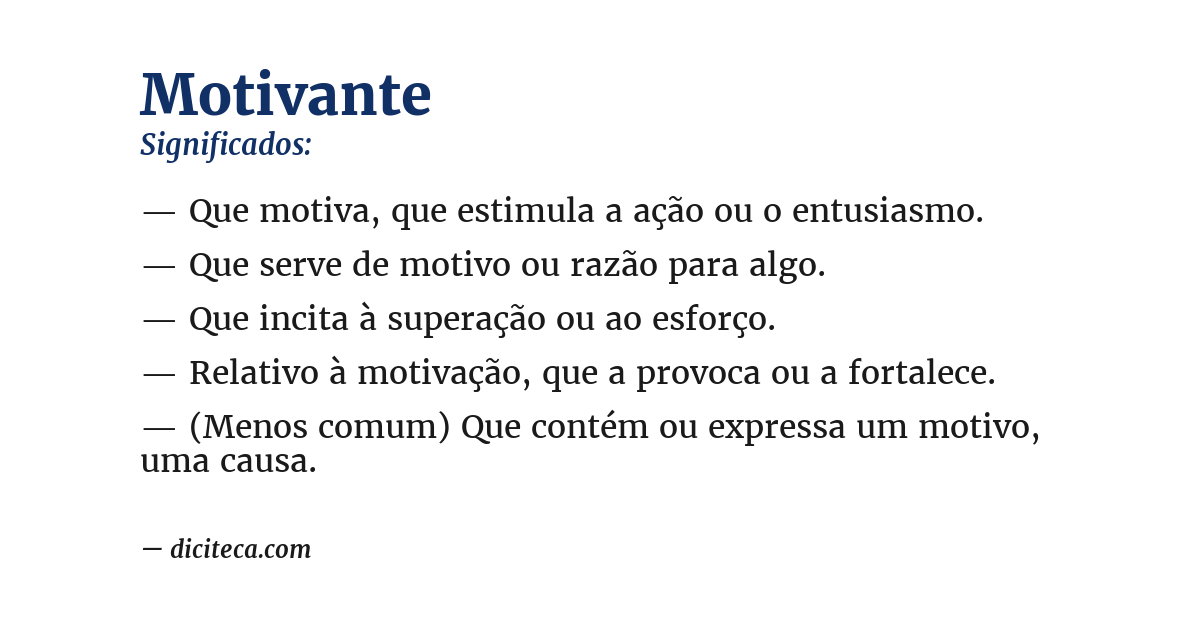 Significado de motivante