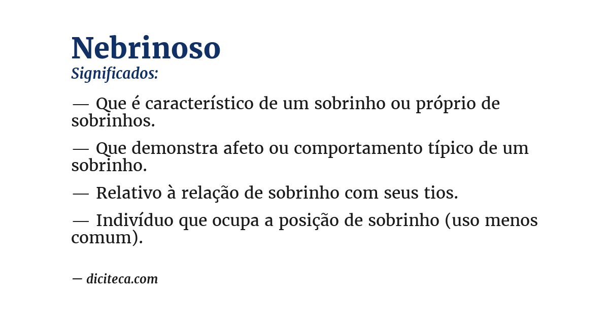 Significado de nebrinoso