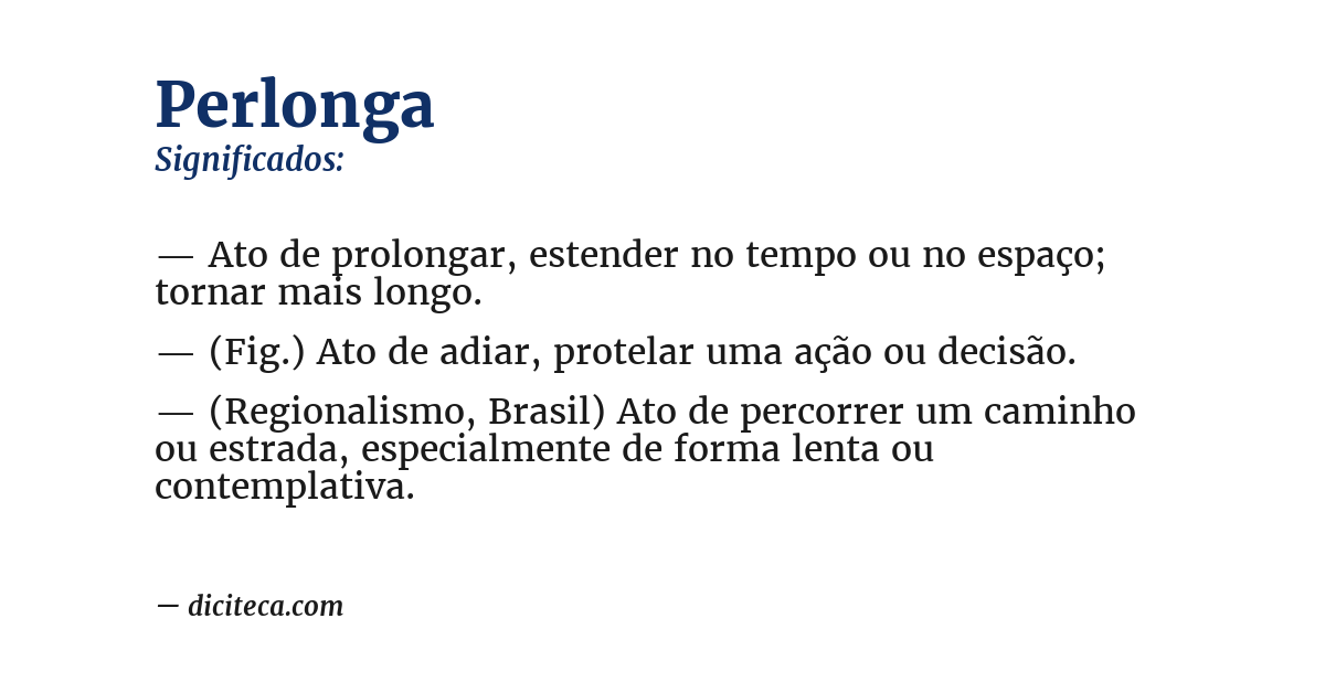 Significado de perlonga