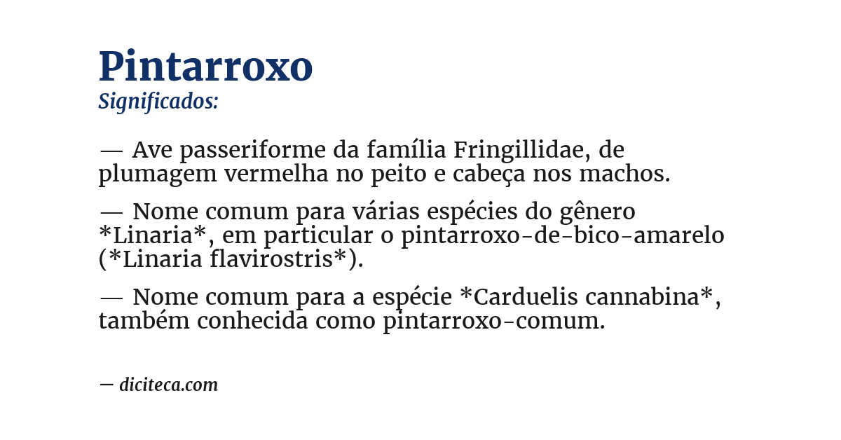 Significado de pintarroxo