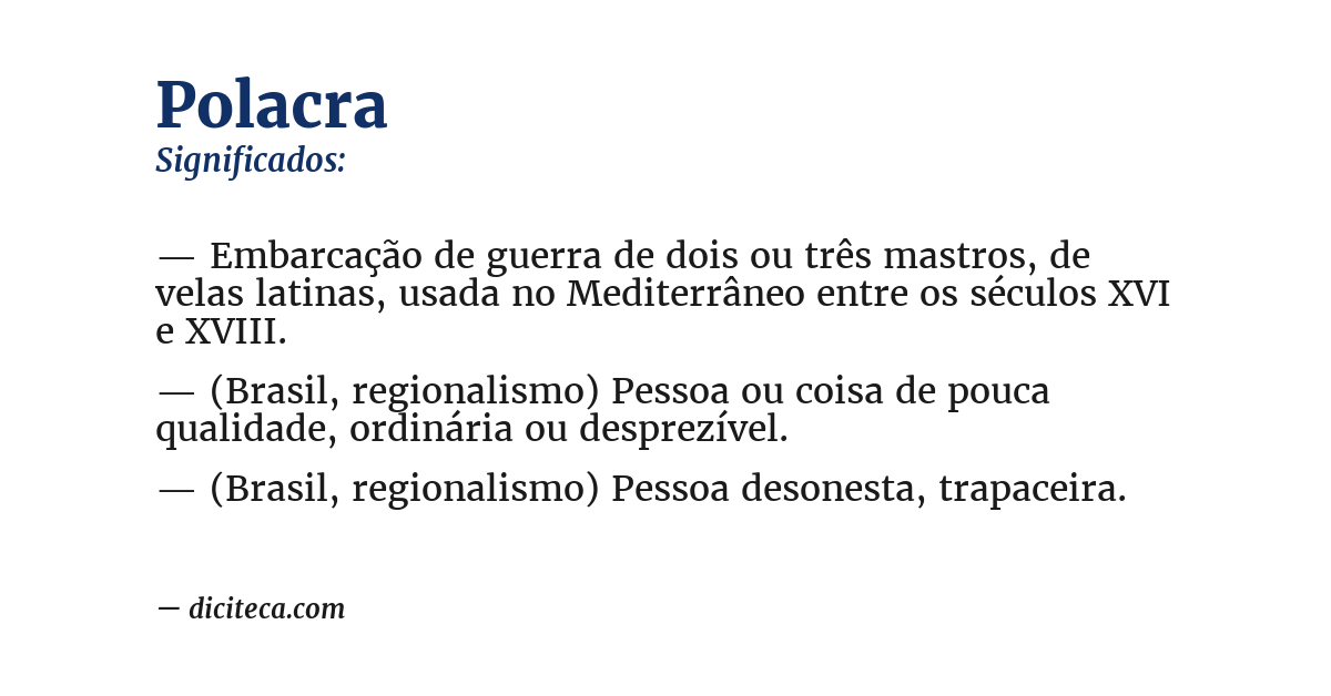 Significado de polacra