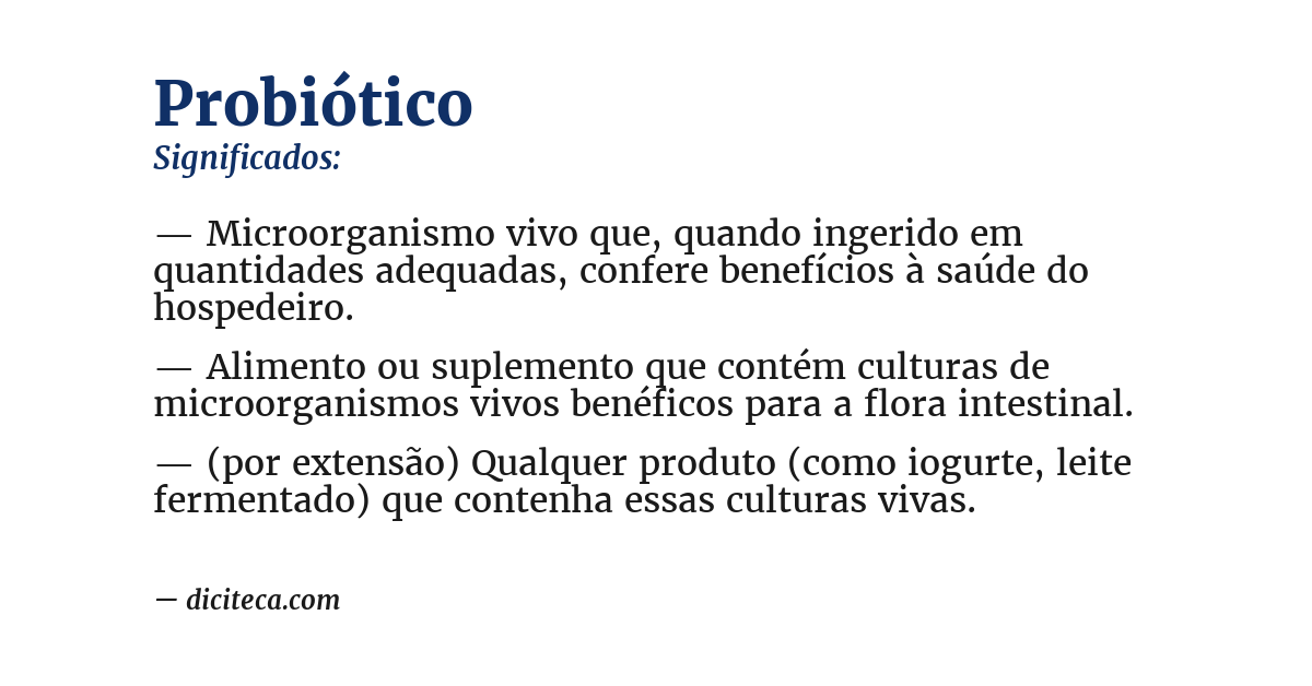 Significado de probiótico
