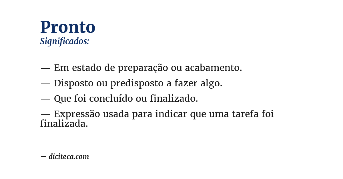 Significado de pronto