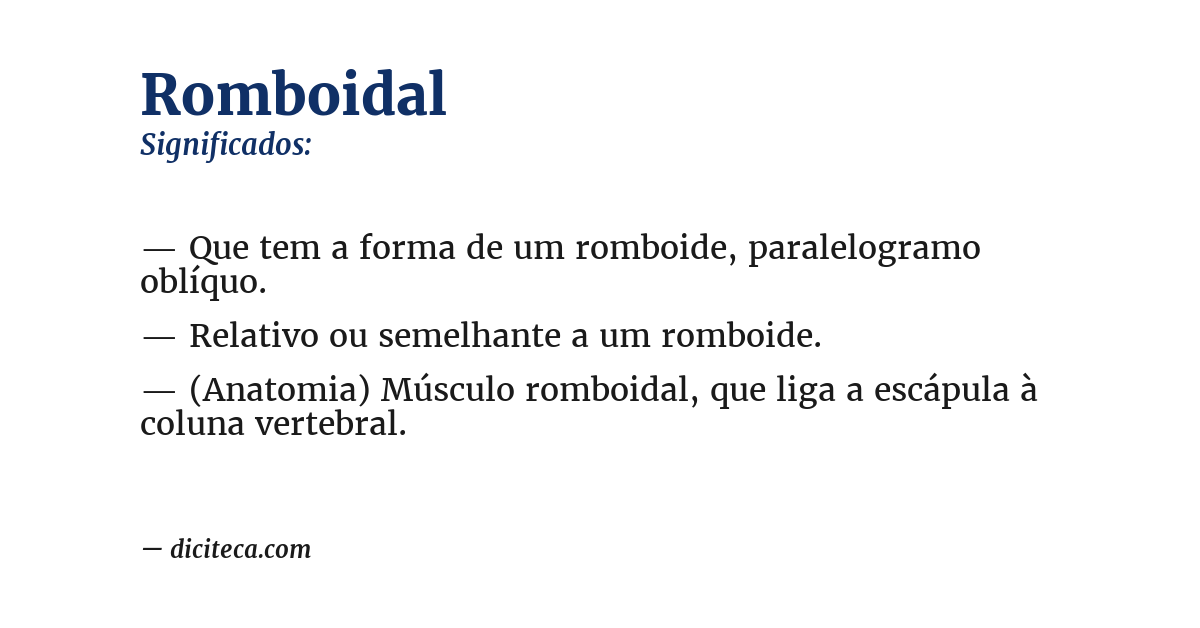 Significado de romboidal