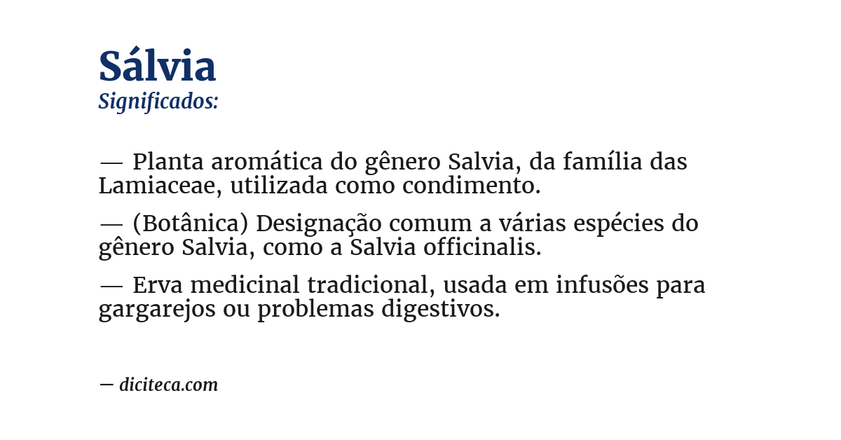 Significado de sálvia