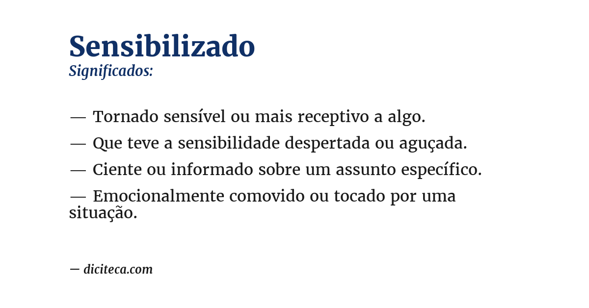 Significado de sensibilizado