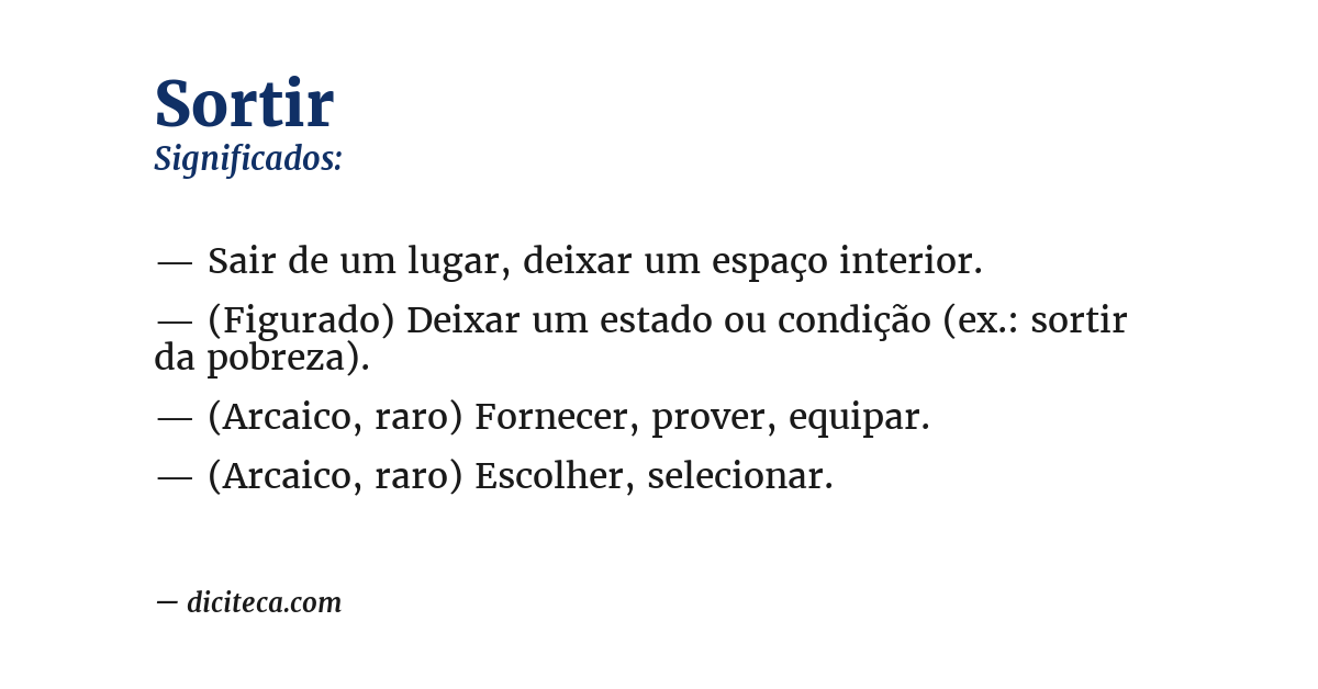 Significado de sortir