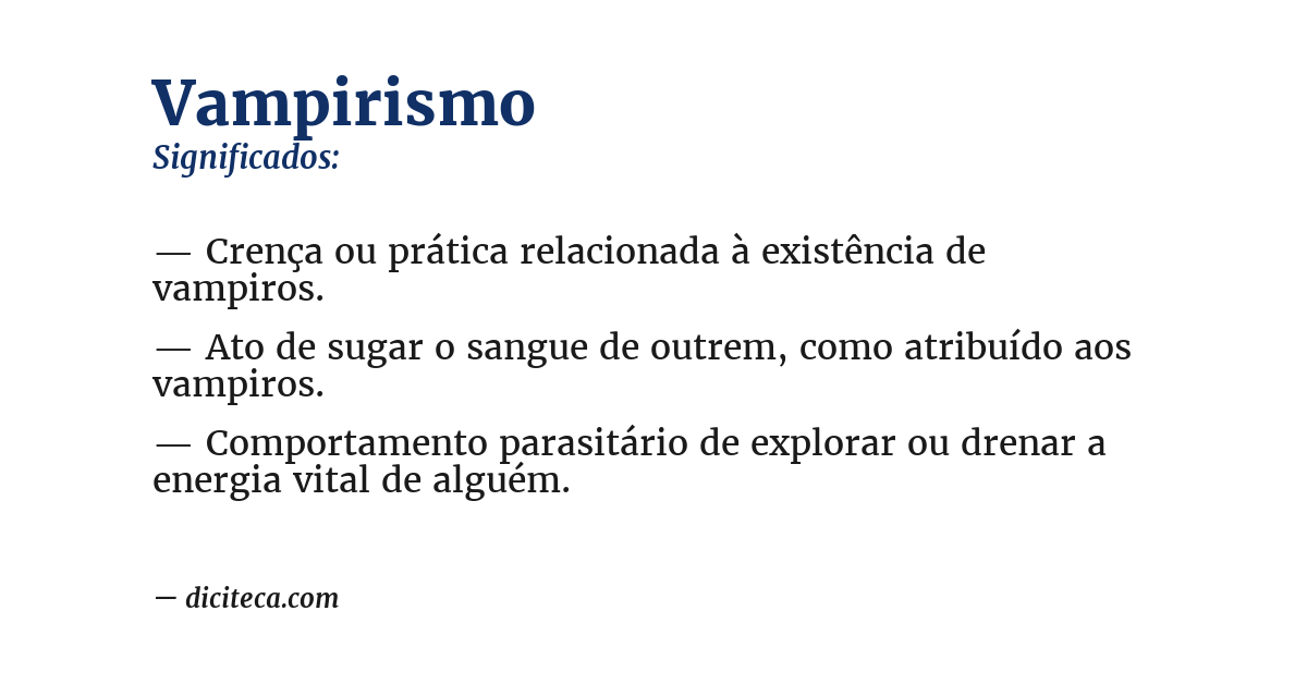 Significado de vampirismo