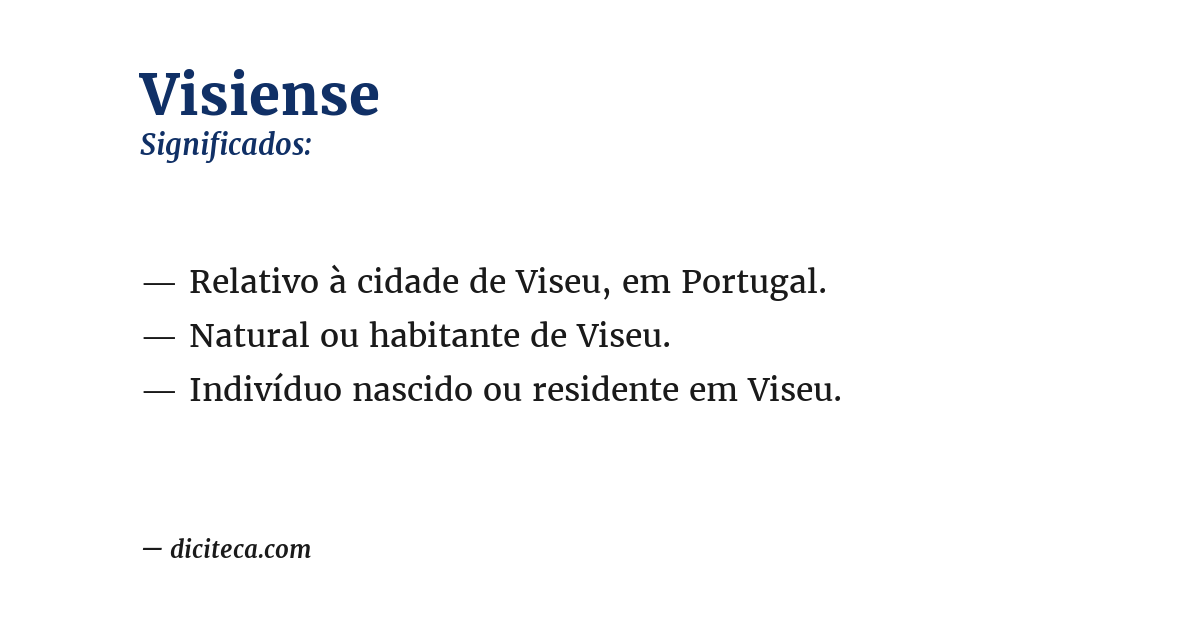 Significado de visiense