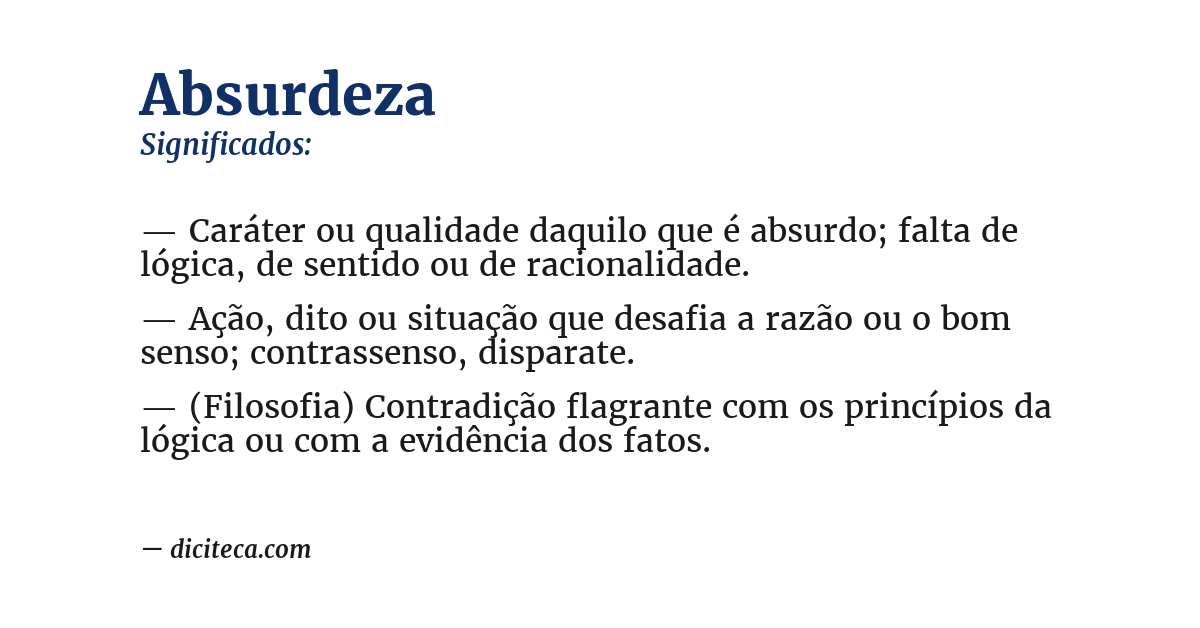 Significado de absurdeza