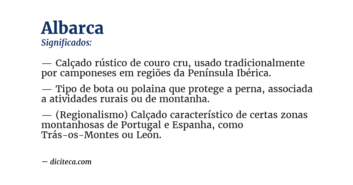 Significado de albarca