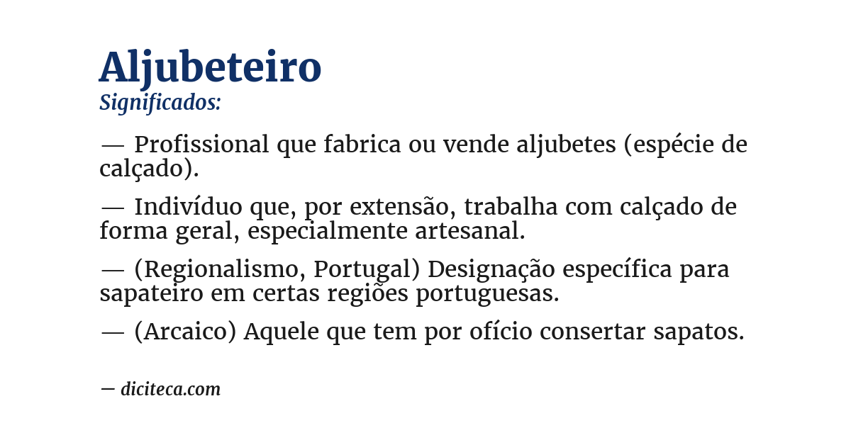Significado de aljubeteiro