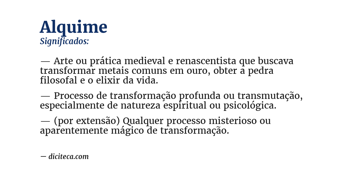 Significado de alquime