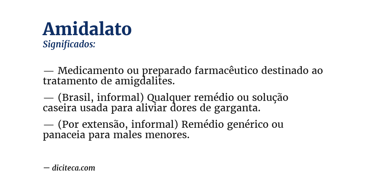 Significado de amidalato