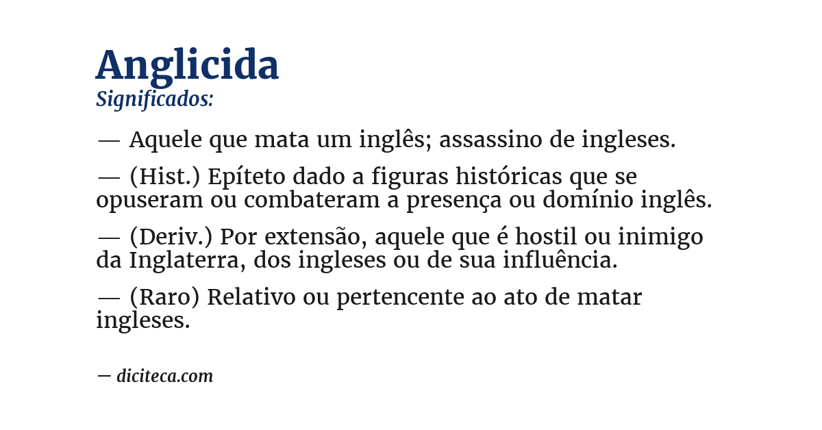 Significado de anglicida