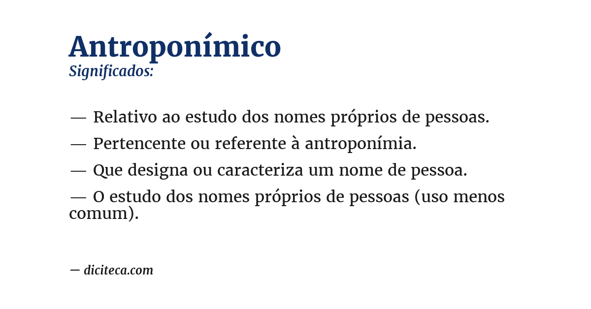 Significado de antroponímico