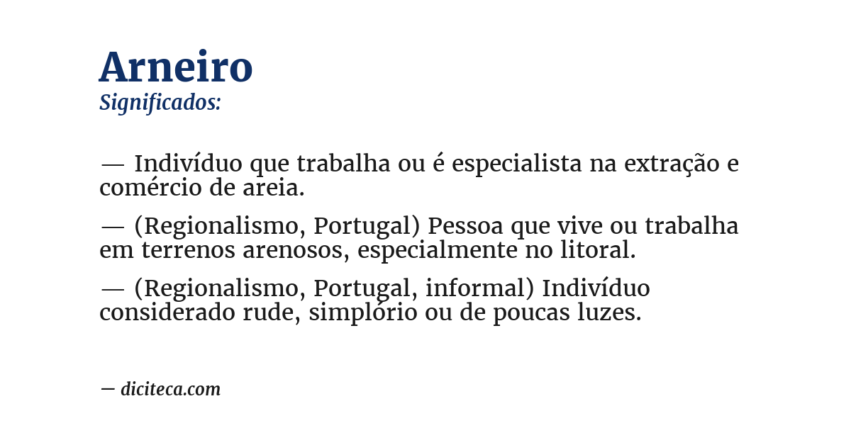 Significado de arneiro