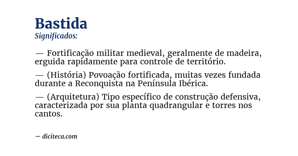 Significado de bastida