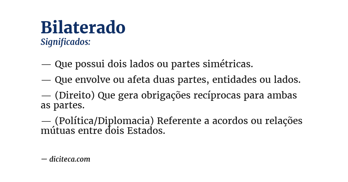 Significado de bilaterado
