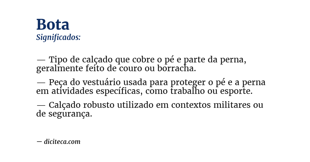 Significado de bota