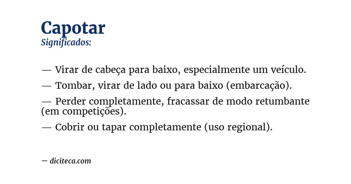 Significado de capotar