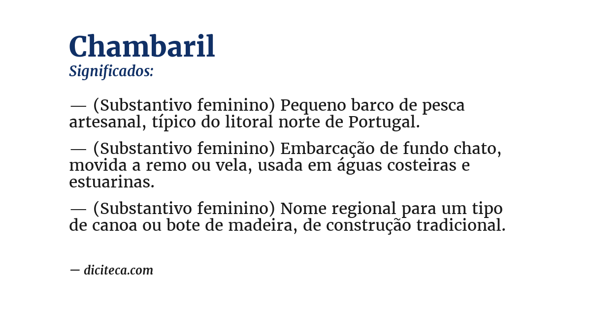 Significado de chambaril