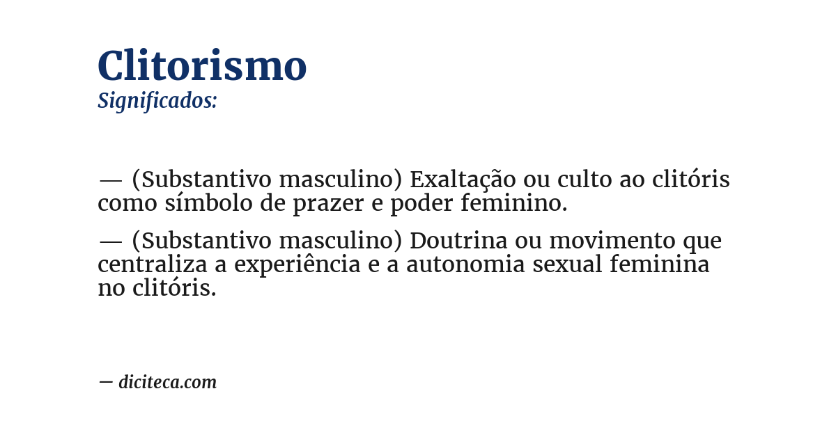 Significado de clitorismo