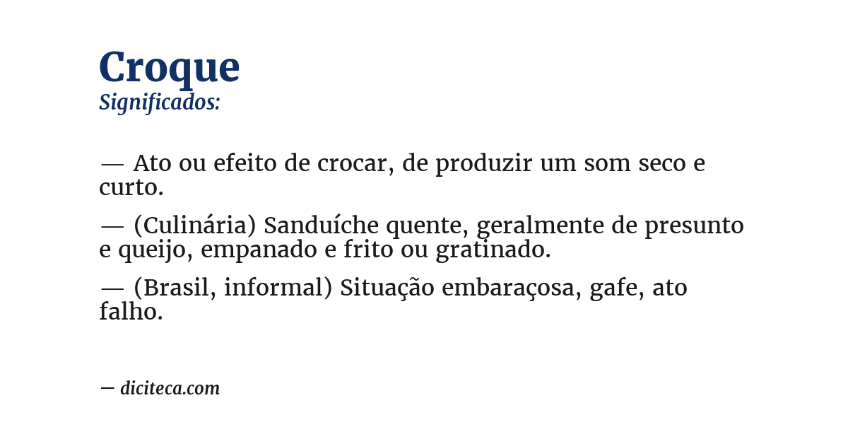 Significado de croque