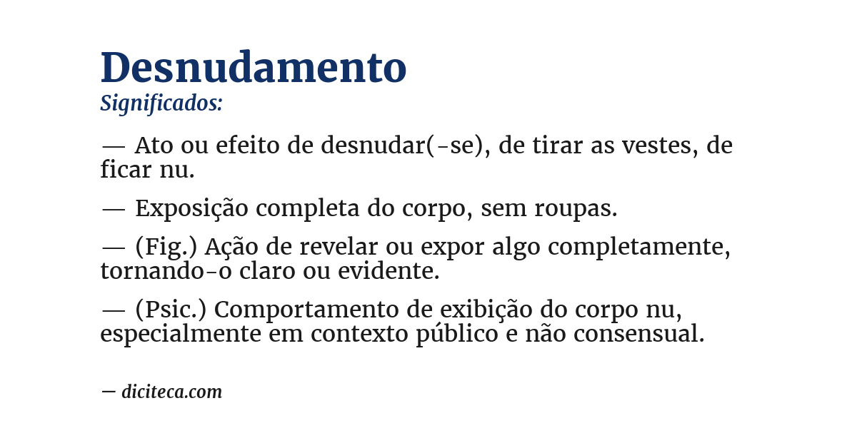 Significado de desnudamento