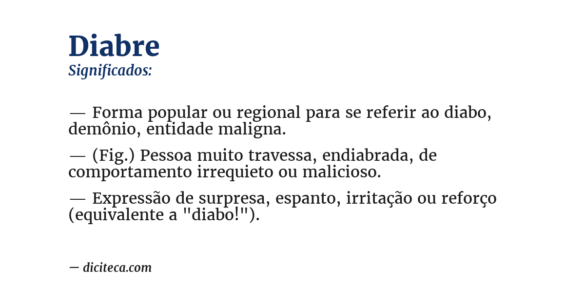 Significado de diabre