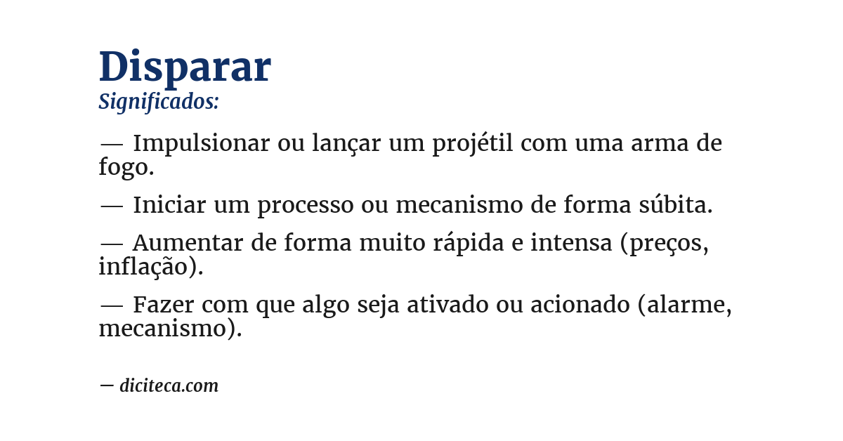 Significado de disparar
