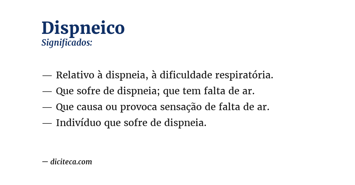 Significado de dispneico
