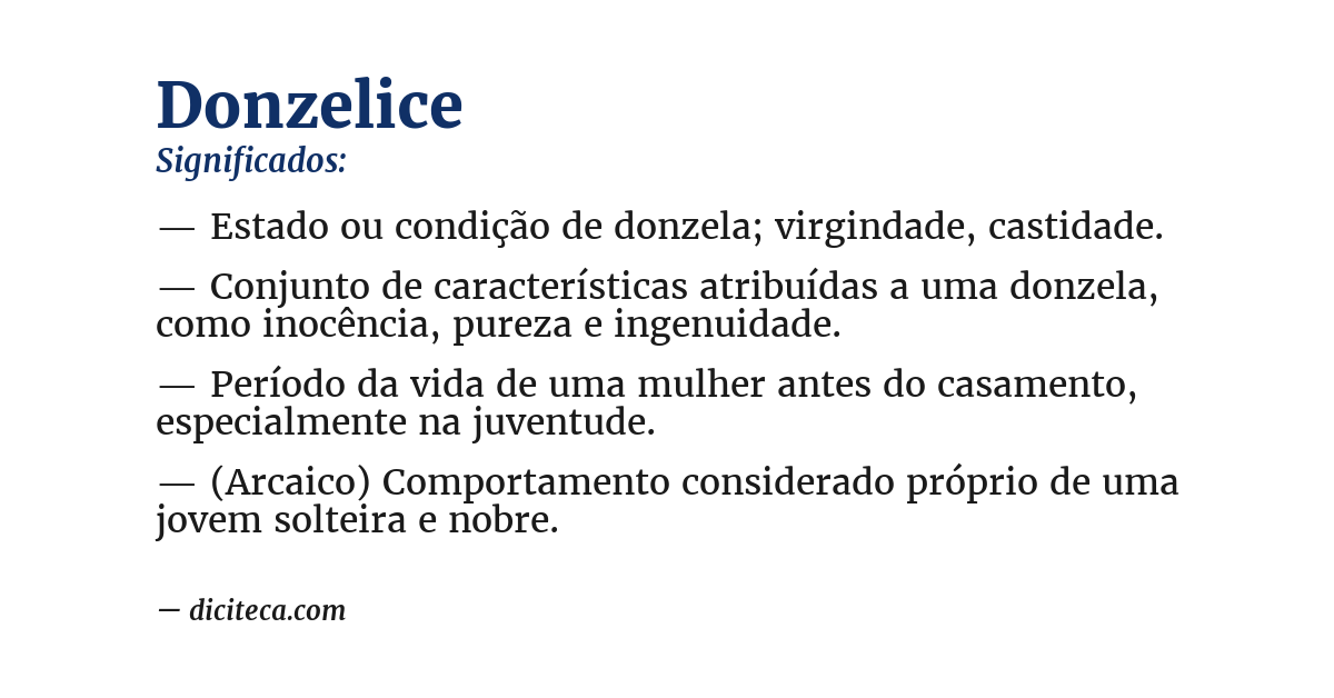 Significado de donzelice