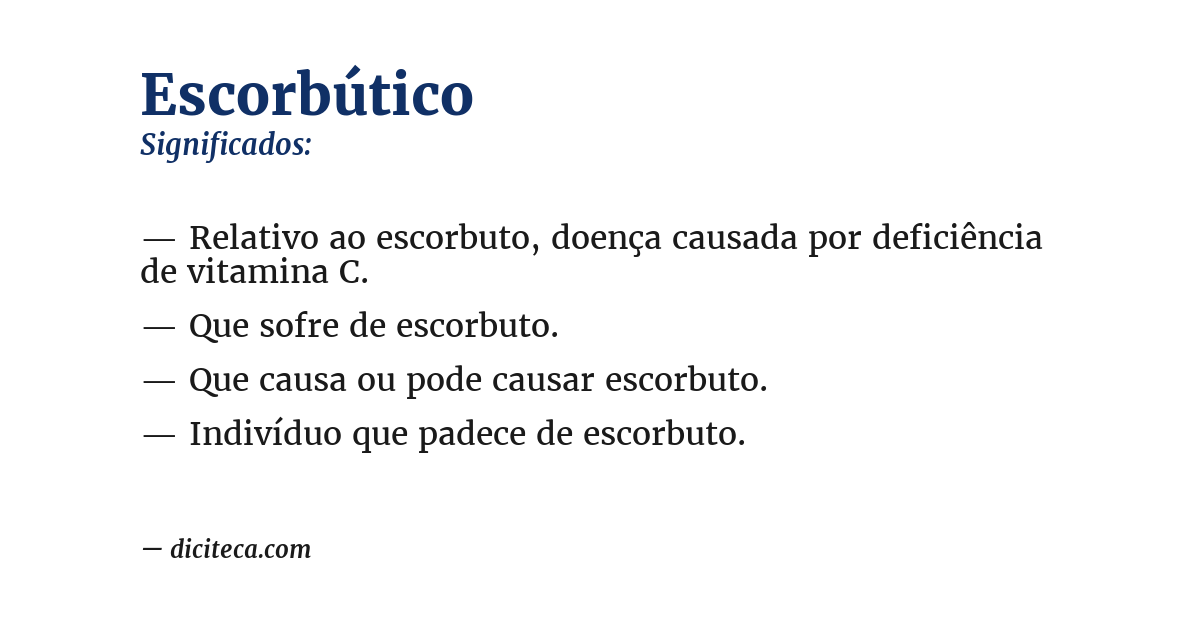 Significado de escorbútico