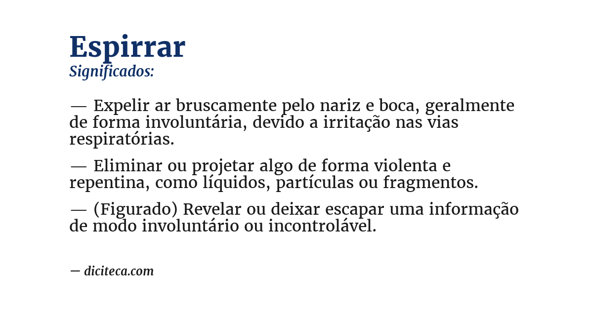 Significado de espirrar