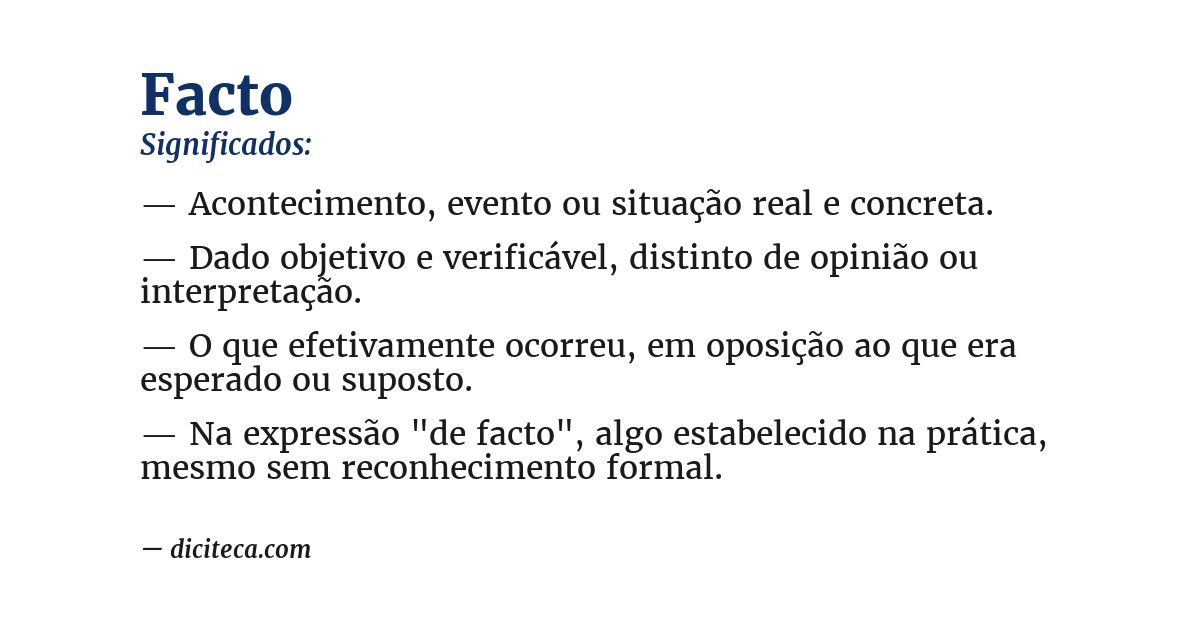 Significado de facto