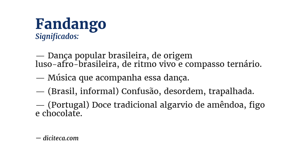 Significado de fandango