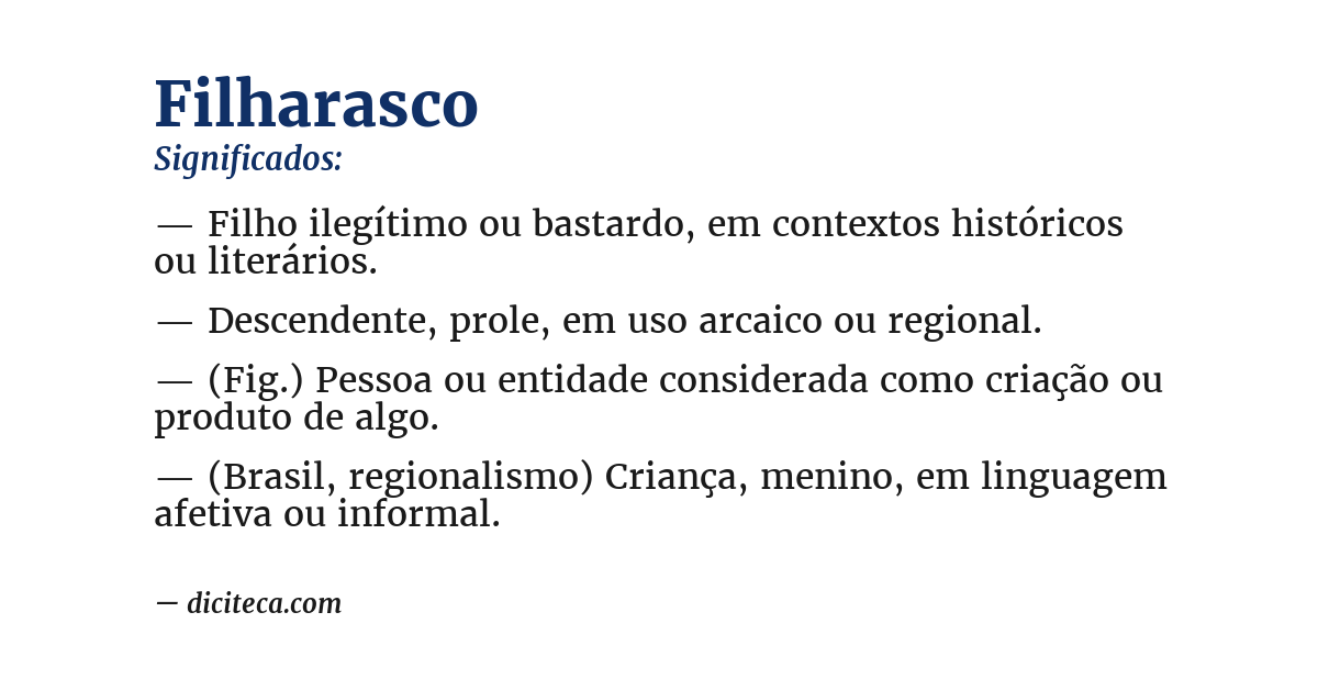 Significado de filharasco