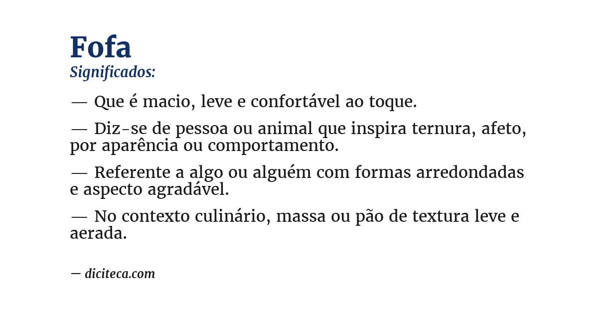 Significado de fofa