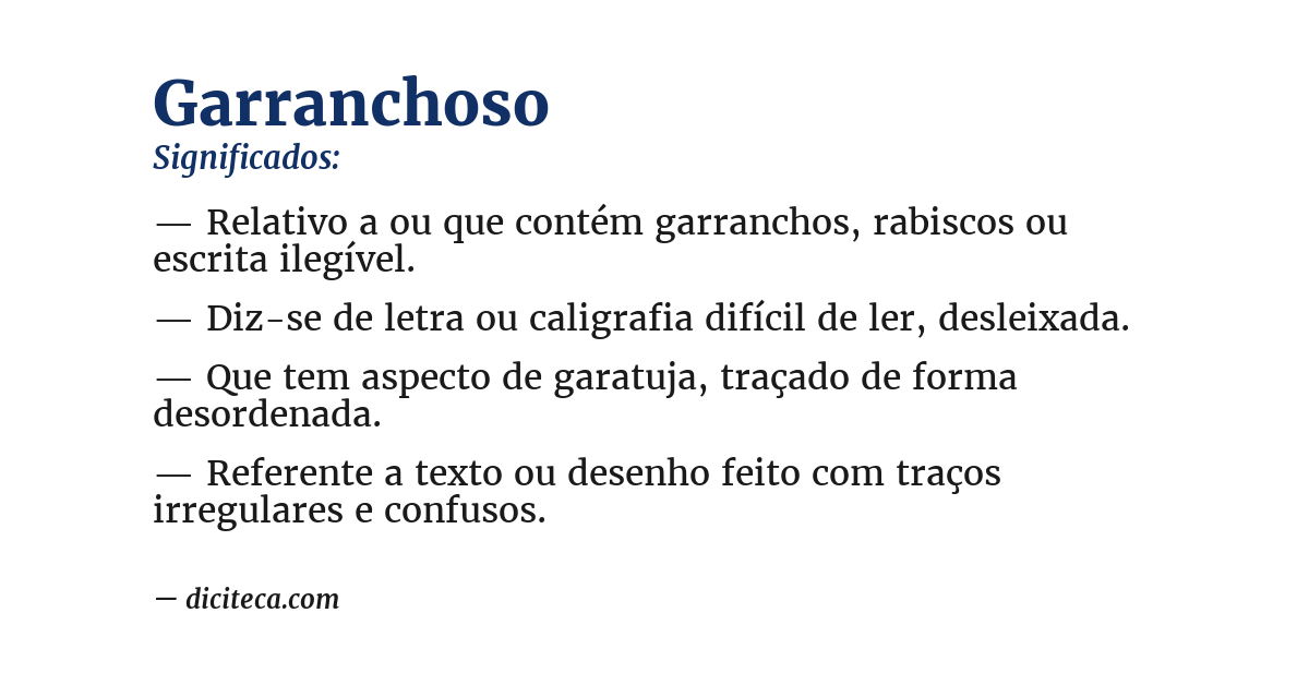 Significado de garranchoso