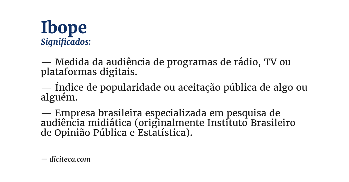 Significado de ibope
