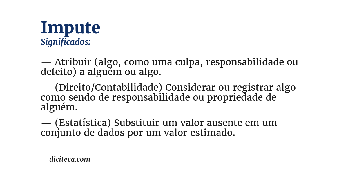 Significado de impute